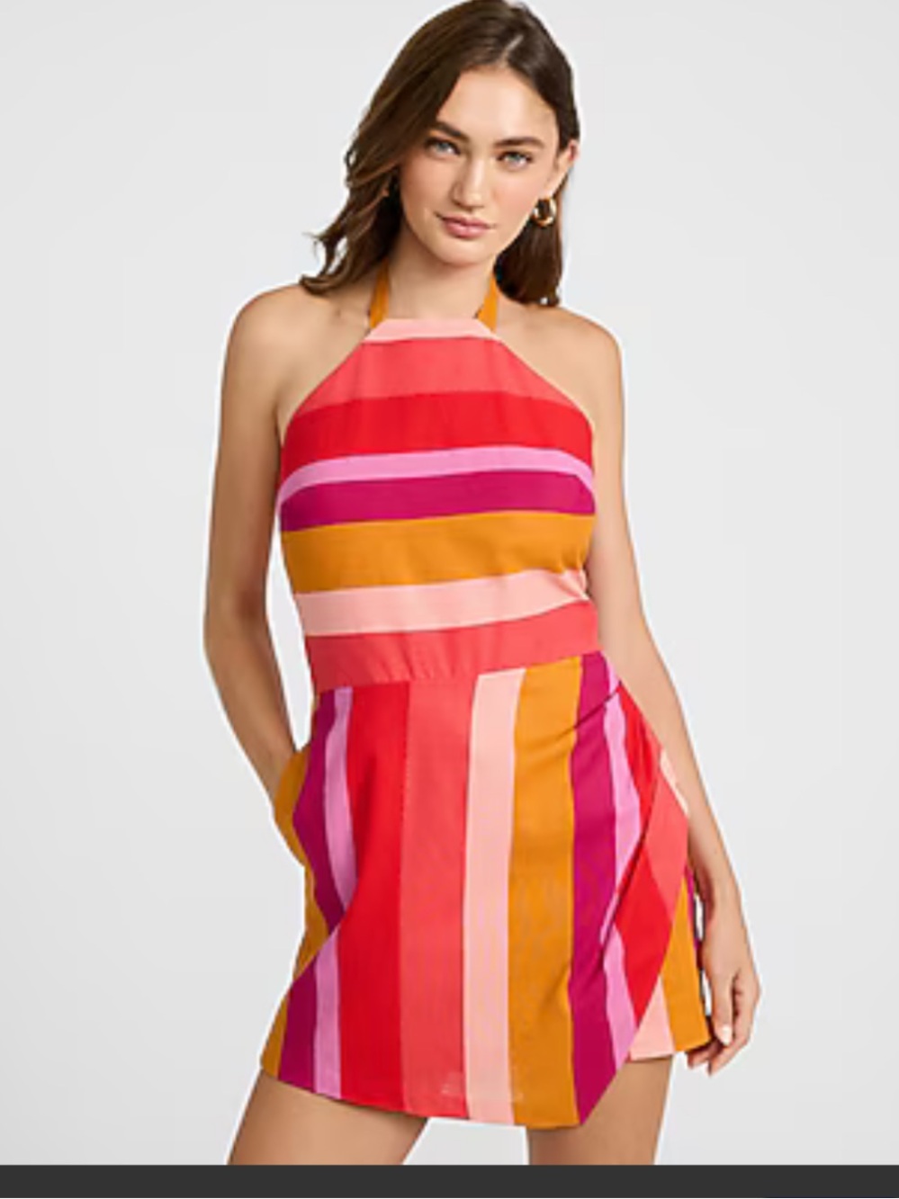 Express Red Sleeveless Dress Top